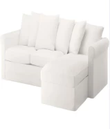 White IKEA GRONLID couch. 2 years old and Used Brown couch for sale!