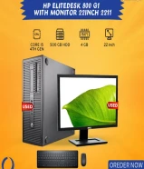 DESKTOP HP ELITEDESK 800 G1 WITH DELL 2211 22