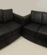 130 KWDطقم كنب جلد ايكيا - IKEA Leather Sofa