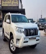 تويوتا برادو موديل 2018 لون أبيض عداد 80 ألف شرط الفحص