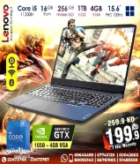 Lenovo Ideapad Gaming 3 Core i5 Nvidia 4GB VGA 16GB Ram 256 SSD 1TB HDD 15.6inch FHD