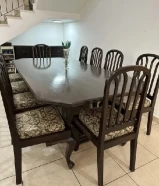 Dining table with 10 chairs