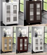 glass wood cabinet