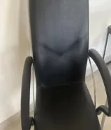 Black leather office chair