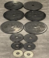 Powerlifting iron plates