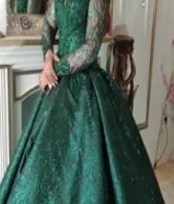 Green wedding dress