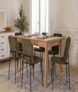 طاولة طعام جديدة 6 كراسي Almost New Dining Table from Safat Home – Excellent Condition with 6 Chairs