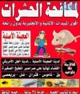 مكافحه حشرات وقوارض بالمواد الانجليزيه والألمانية جميع المناطق خدمة 24ساعه66162338