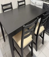 طاوله سفره من ايكيا عدد 4 كراسي صناعه بولندي