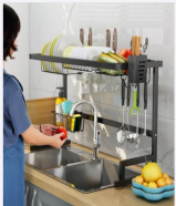 رف فوق المغسلة للصحون وجميع ادوات الطبخ .... Over-the-sink draining rack for UTENSILS