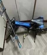 Blue bicycle everything's working