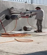 قص خرسانه ليزر عمل فتحات كور