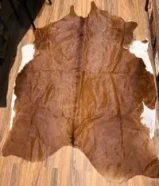 ORIGINAL Large Brown And White Cowhide Rug Carpet