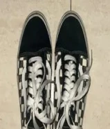 Vans womens casual shoes - black and white checkered design