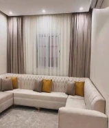 غرف جلوس تفصيل ستائر روال شفون لنن ستاير تنجيد كنب فك تركيب ستائر ويفي فندقيه