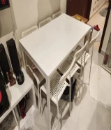 Ikea Table 120 × 75 cm with 6 chair's