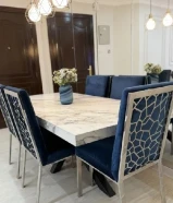 طاولة سفرة رخام اصلي 100% ثقيله جدا